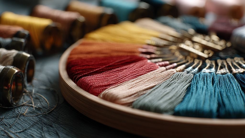 Quels matériaux sont utilisés dans la broderie d'ornement ?